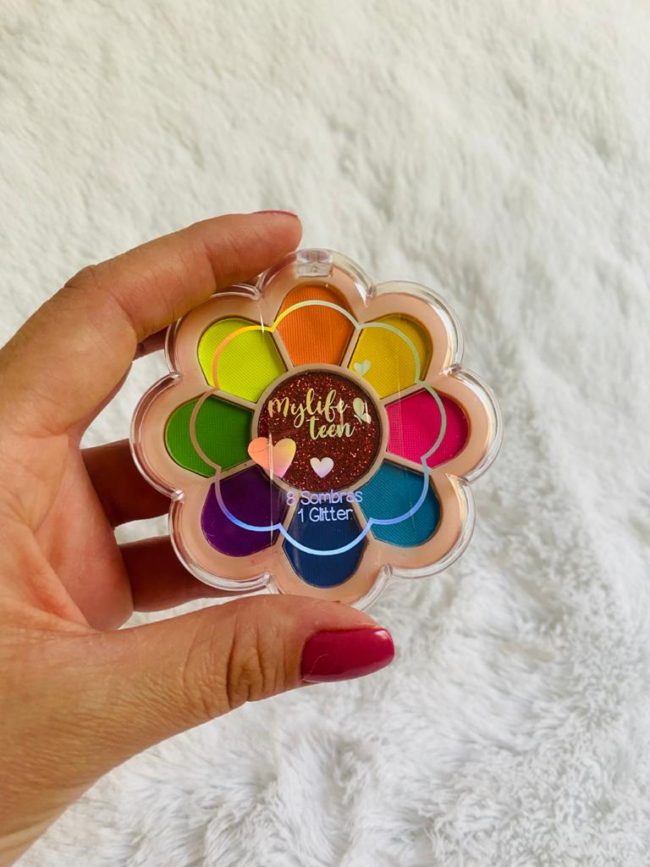 Paleta De Sombras E Glitter Infantil Flor - Mylife Teen - Image 5