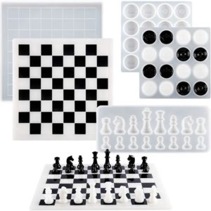 Kit Moldes De Silicone Tabuleiro e Peças de Xadrez - DmaltaStore