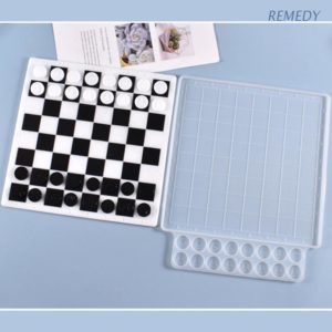 Molde De Silicone Tabuleiro e Peças de Dama - DmaltaStore