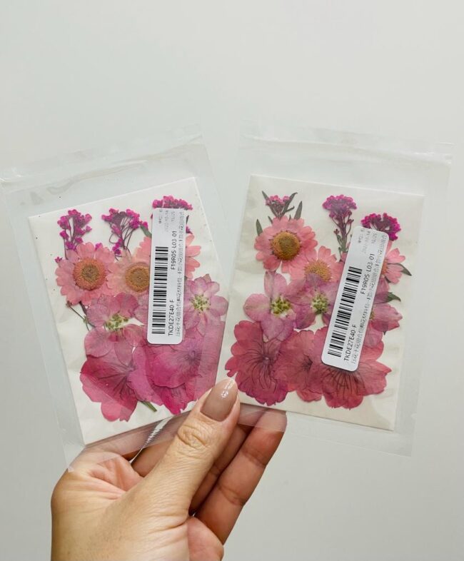 Mini Kit Flor Natural Desidratada Tons Rosa - DMaltaStore - Imagem 3