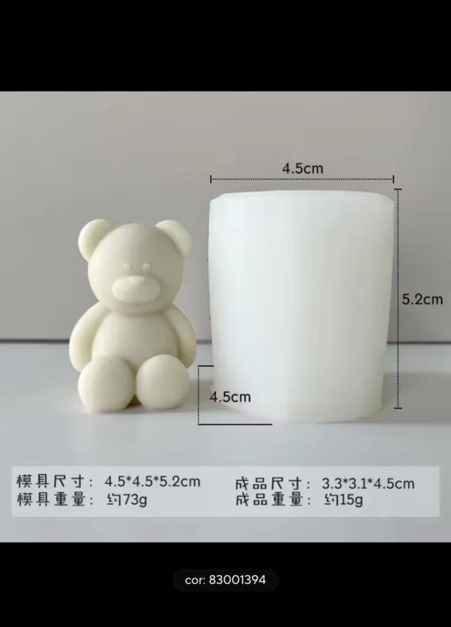 Molde De Silicone Mini Urso 3D - DmaltaStore - Imagem 3