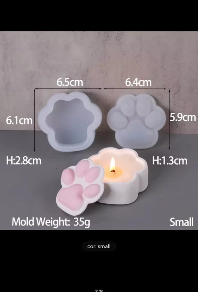 Molde De Silicone Porta Objetos Patinha 7.8x4cm - DmaltaStore - Image 3
