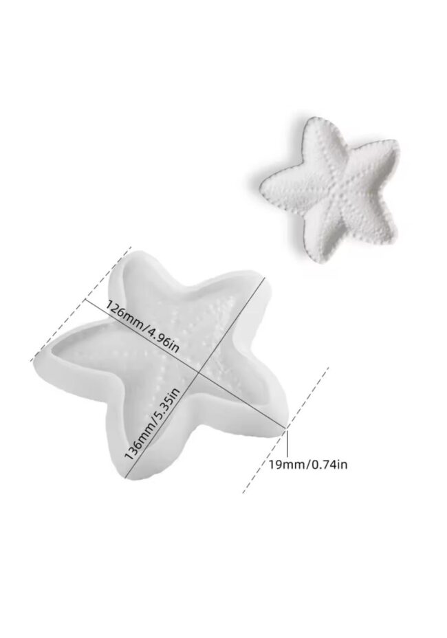 Molde De Silicone Bandeja Estrela do Mar 12x13cm- DmaltaStore - Imagem 2
