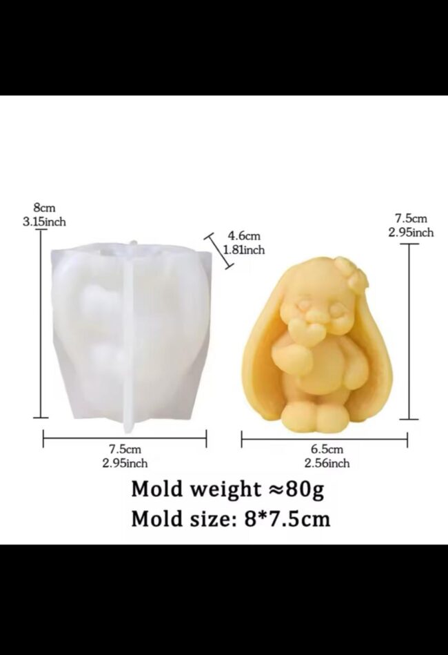Molde De Silicone Coelhinha 3D - DmaltaStore - Image 3