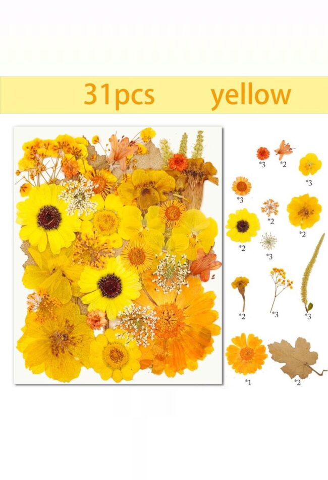 Flor Natural Desidratada Amarelo 31 - DMaltaStore - Imagem 2