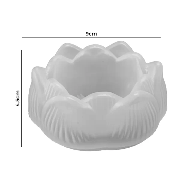 Molde De Silicone Castiçal Flor de Lotus - DmaltaStore - Image 4