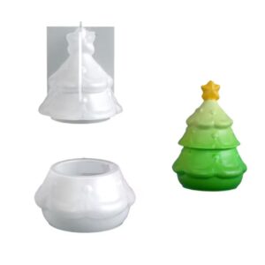 Molde De Silicone Porta Velas Árvore de Natal 3D- DmaltaStore